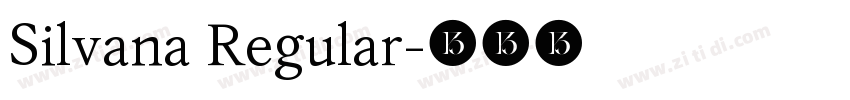 Silvana Regular字体转换
